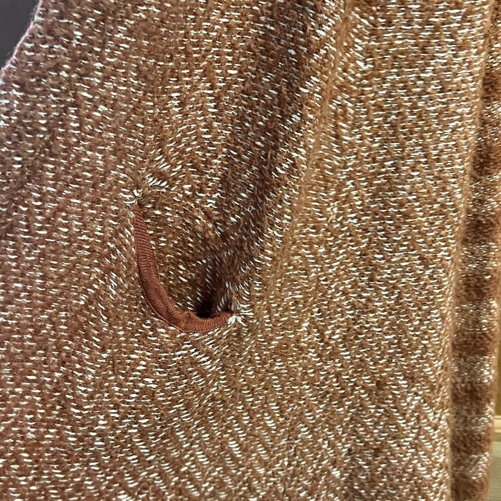 Free people Sz M floor length sweater cardigan sleeveless pockets wool blend - Picture 13 of 15